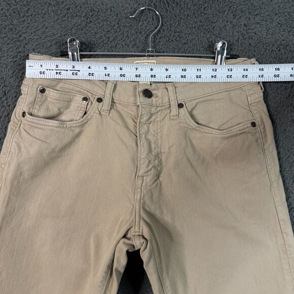J Crew Jeans Mens 30x32 Beige Tan 484 Slim Fit Stretch Denim Pants Casual - Picture 7 of 12